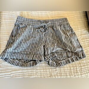 Striped Blue and White Women's Shorts